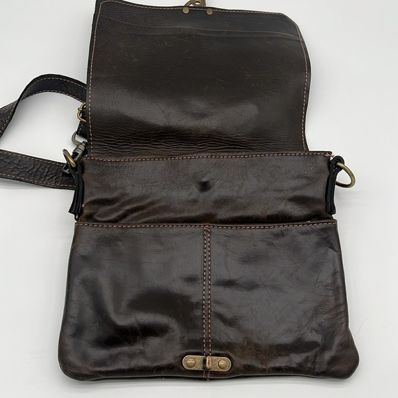 Urban Gypsy Design Uptown Brown Leather Floral Crossbody Bag BLEMISH - Picture 5 of 8